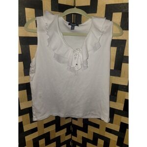 Women's CHAPS‎ Tank Top With Layered Collar Size XL PETITE